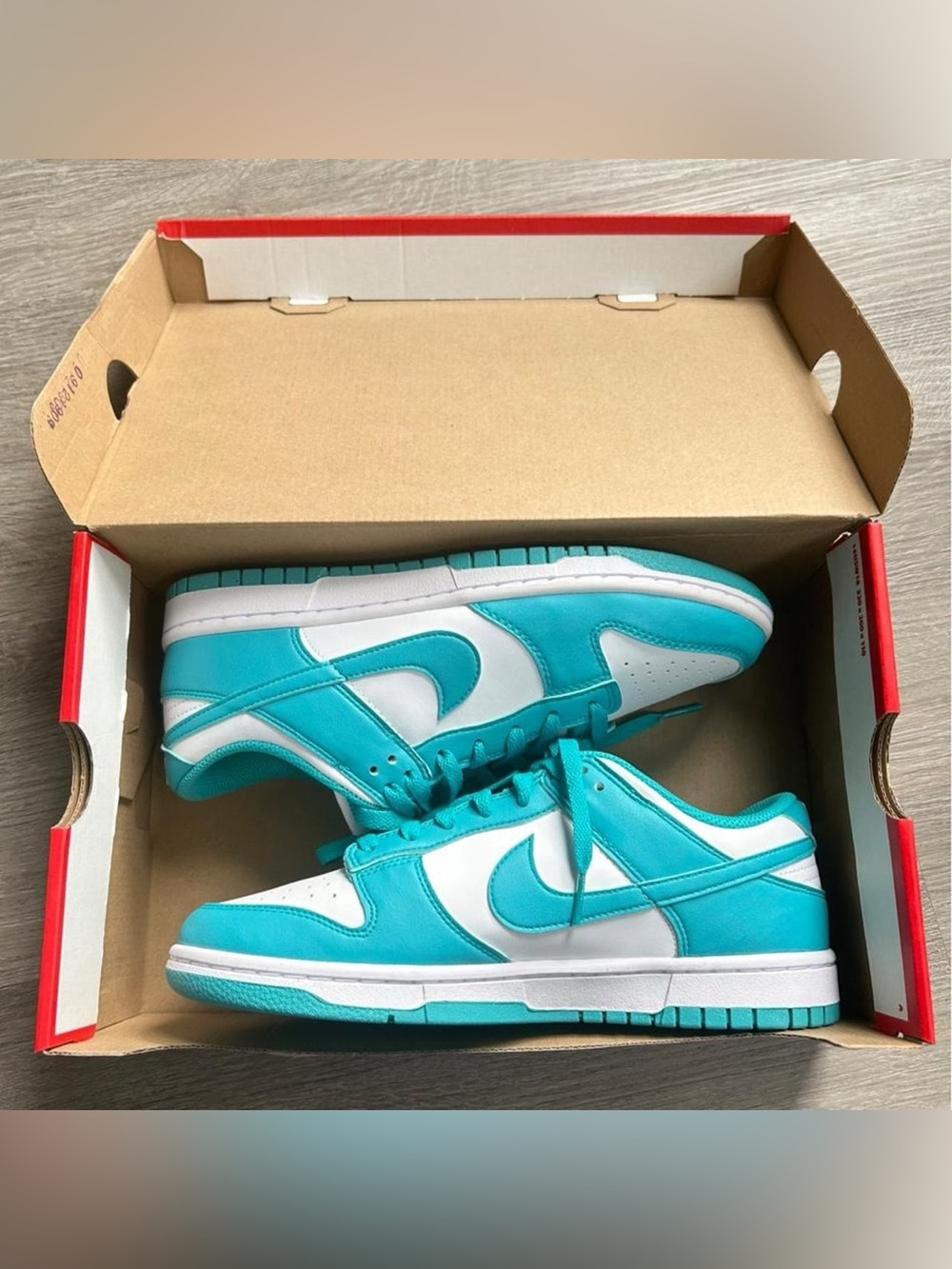 Nike Dunks Woman's Sneakers in Teal and White